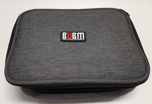 BUBM bag on table.