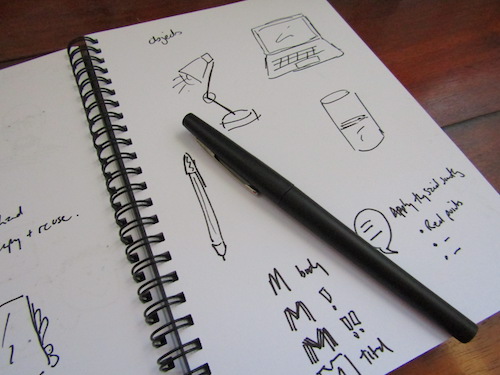 Photo of my sketches in my sketchbook